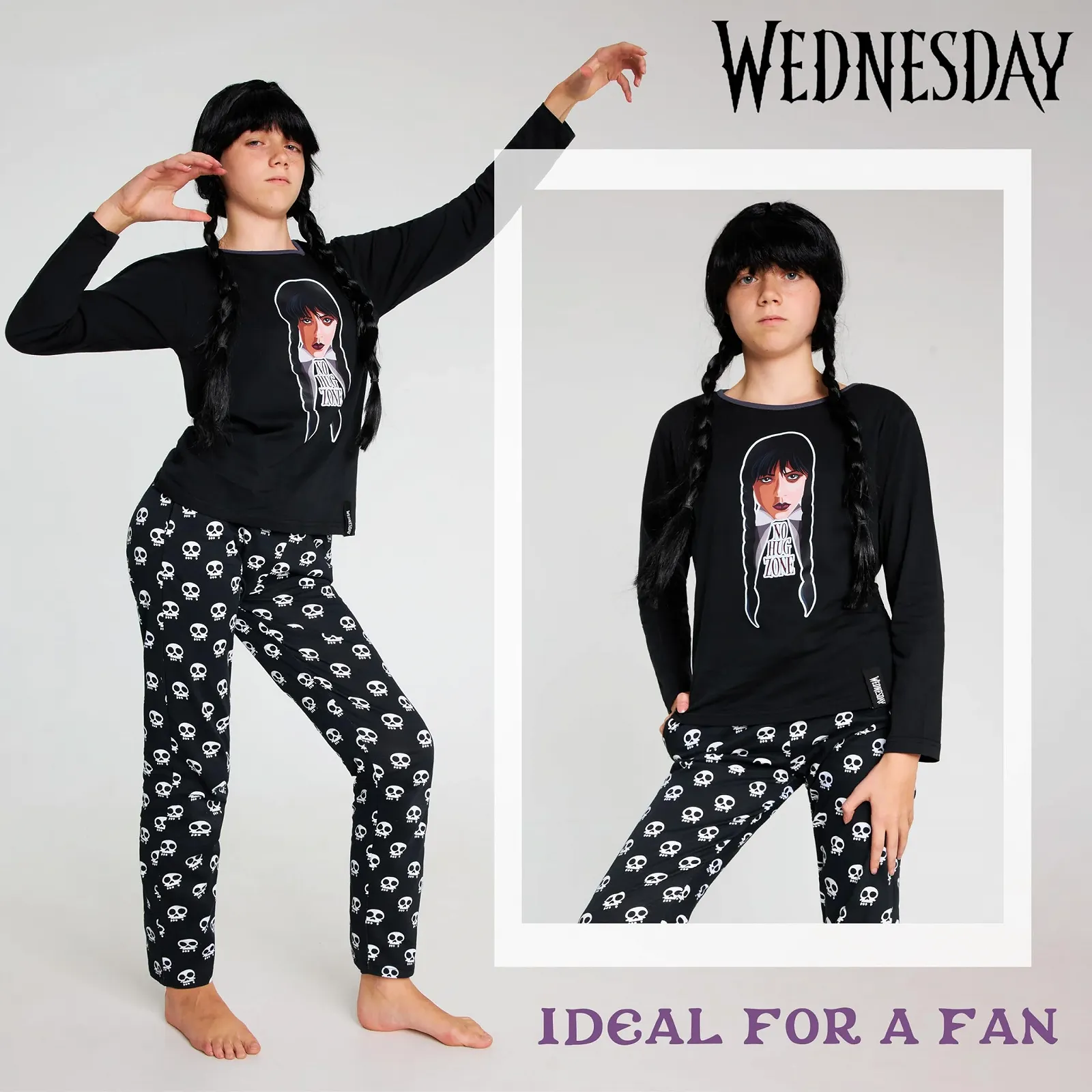 Пижама Хлопковая для Девочек Wednesday Размер 7-16 Лет, фото №4 Пижама Хлопковая для Девочек Wednesday Размер 7-16 Лет, фото №4