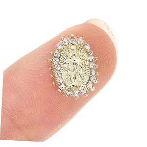 PLAFOPE 20 шт. ювелирные изделия со стразами для ногтей наклейки для дизайна ногтей для девочек со стразами аксессуары для маникюра наклейки для ногтей Девы Марии украшения для ногтей synthetic.ua - Фото 1