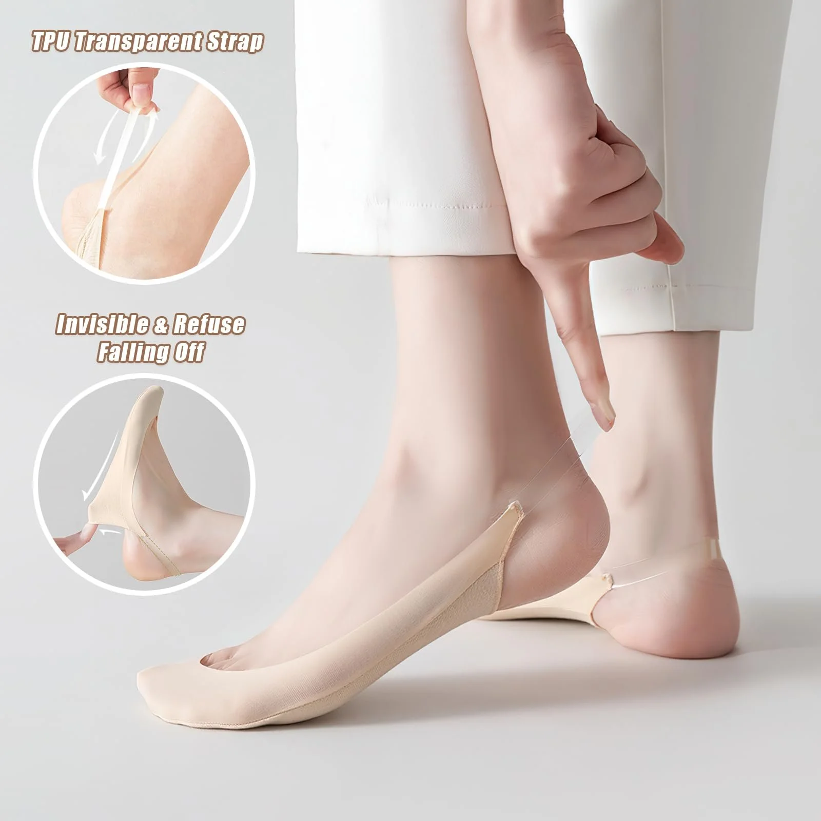 Шкарпетки Підслідники Жіночі для Сандалів та Високих Підборів 35-40 (6 пар), фото №3