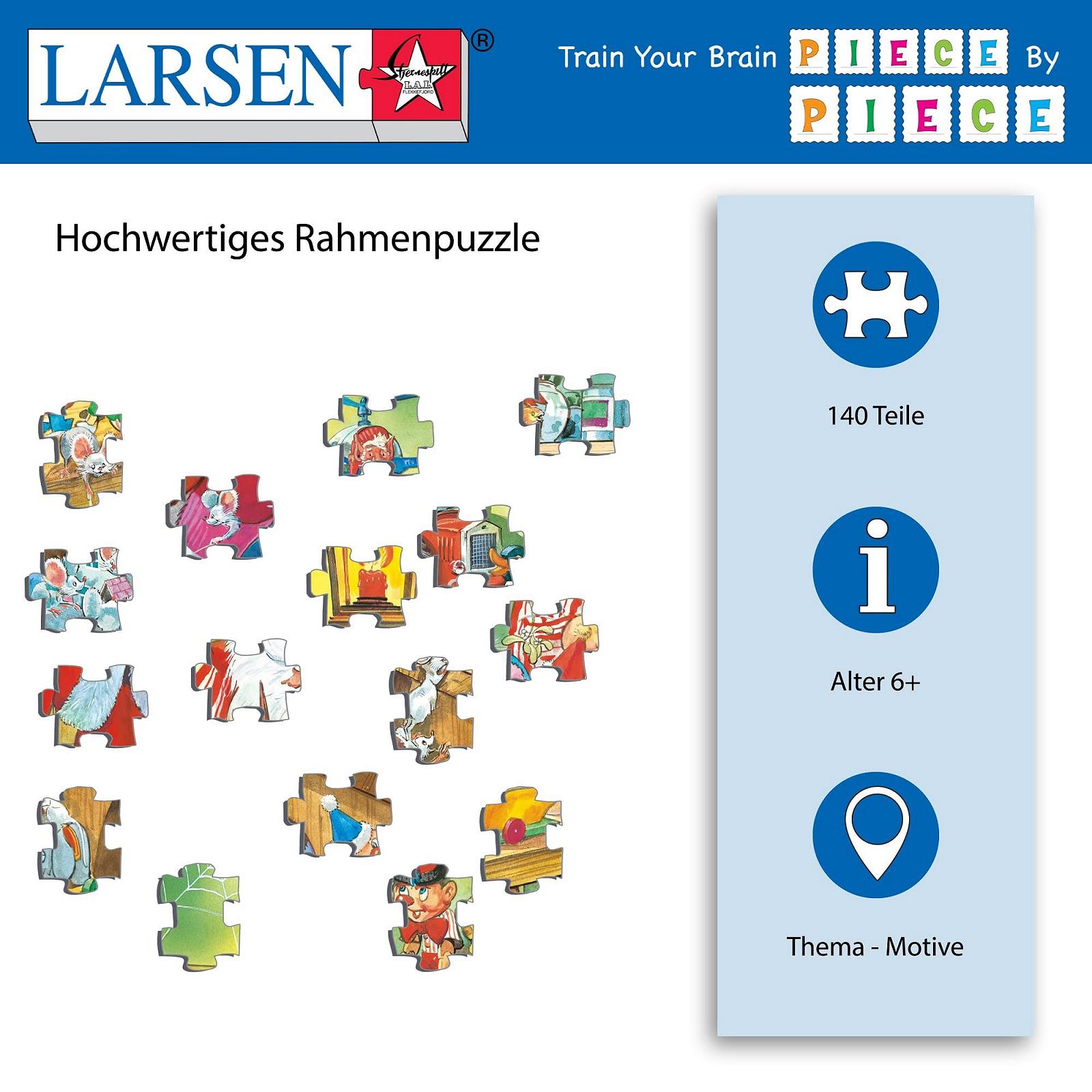 Пазл Larsen 140 елементів, фото №3 Пазл Larsen 140 елементів, фото №3