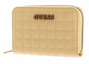 Гаманець GUESS Tia Zip Around M Cornsilk, Cornsilk - Фото 1