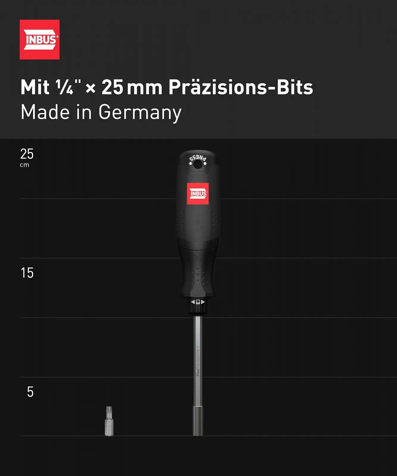 Викрутка INBUS Flow 73424 з 12 бітами, фото №9