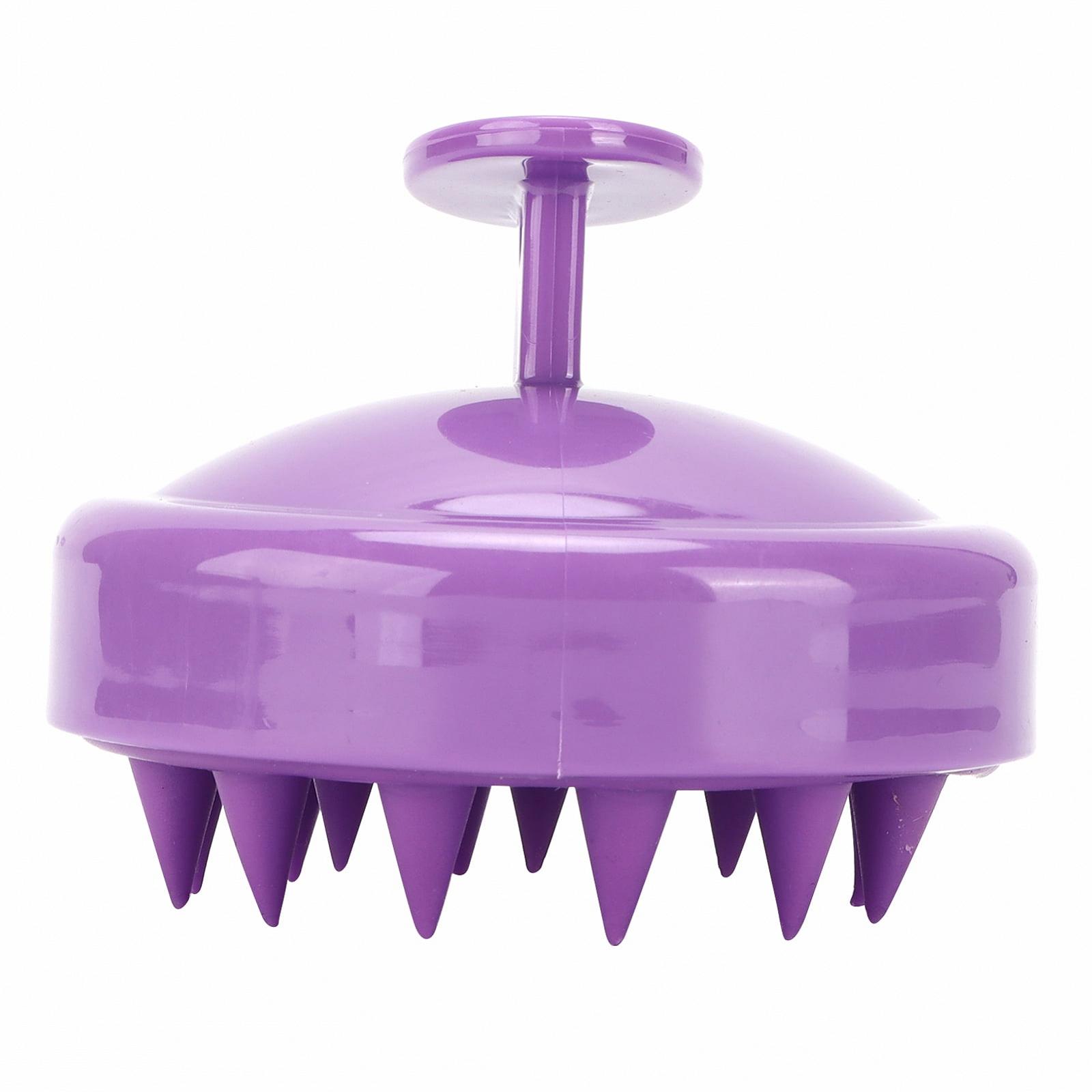 Силиконовая расческа массажер для мытья волос LVR 008 Purple 16601, фото №2