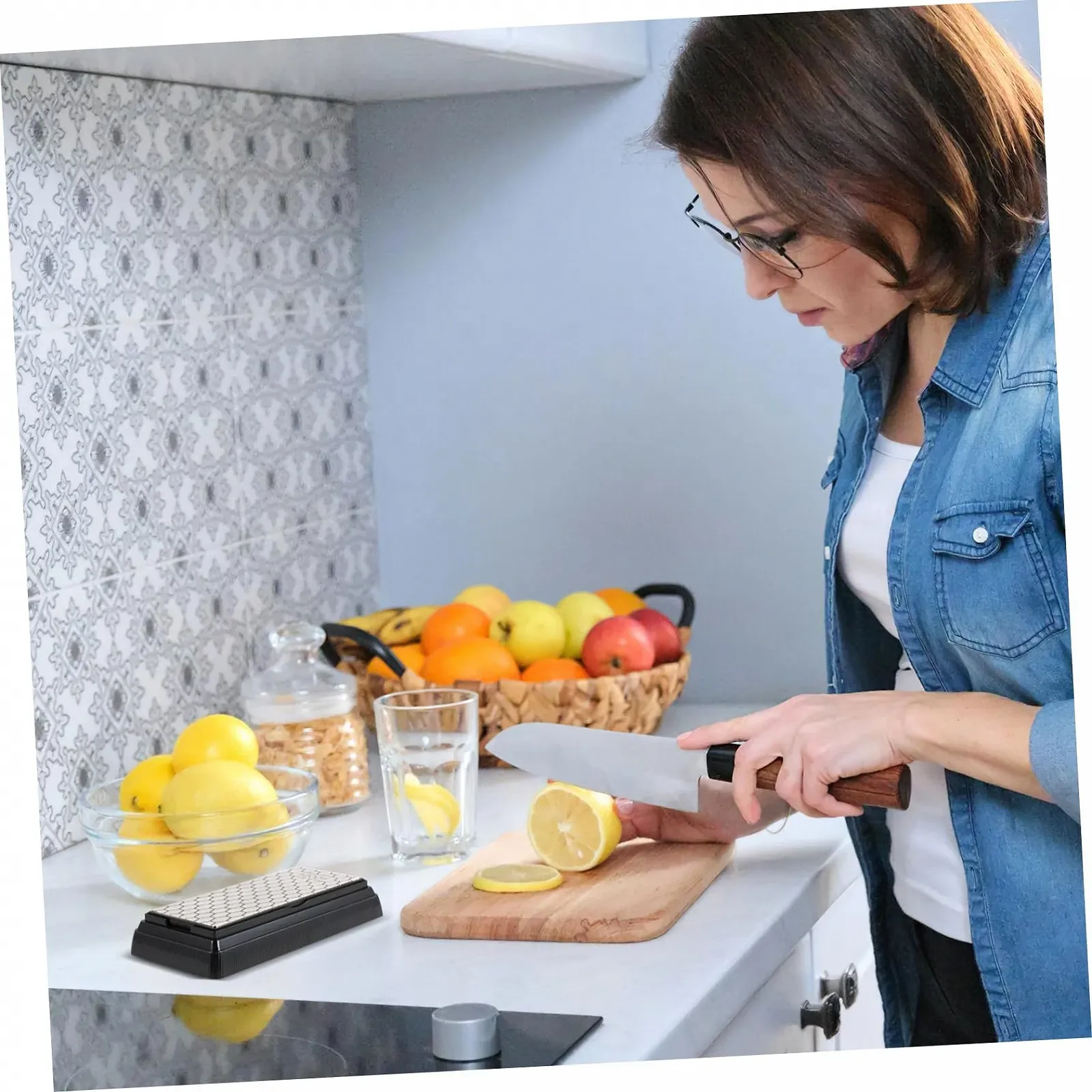 Ручне точило для ножів діамантове 400/1000 Grit нековзне, фото №9