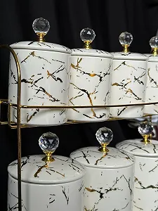 Набір для спецій на золотій підставці synthetic.ua - Фото 1