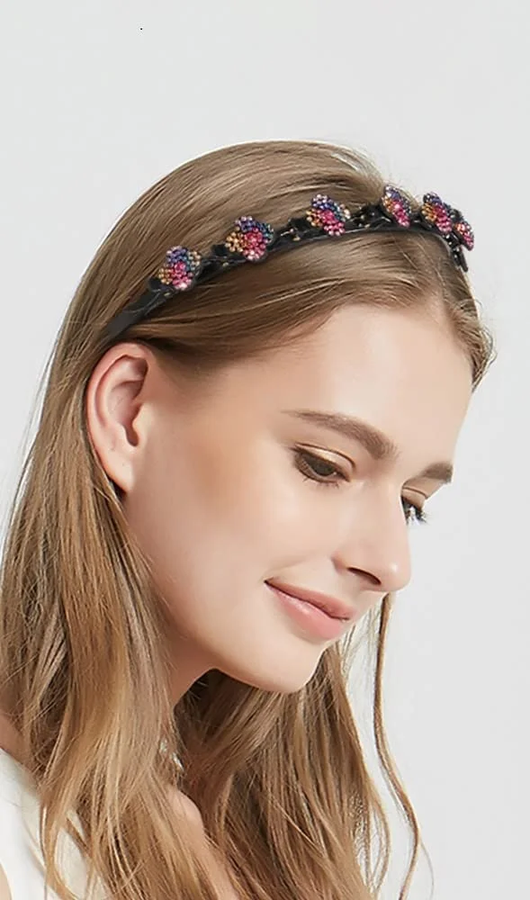 Обідок для волосся з затискачами 2 шт, фото №2