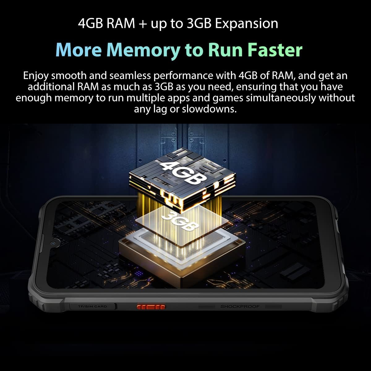 Защищенный смартфон Blackview BV5300 Pro 7GB+64GB 6580mAh Black, фото №8
