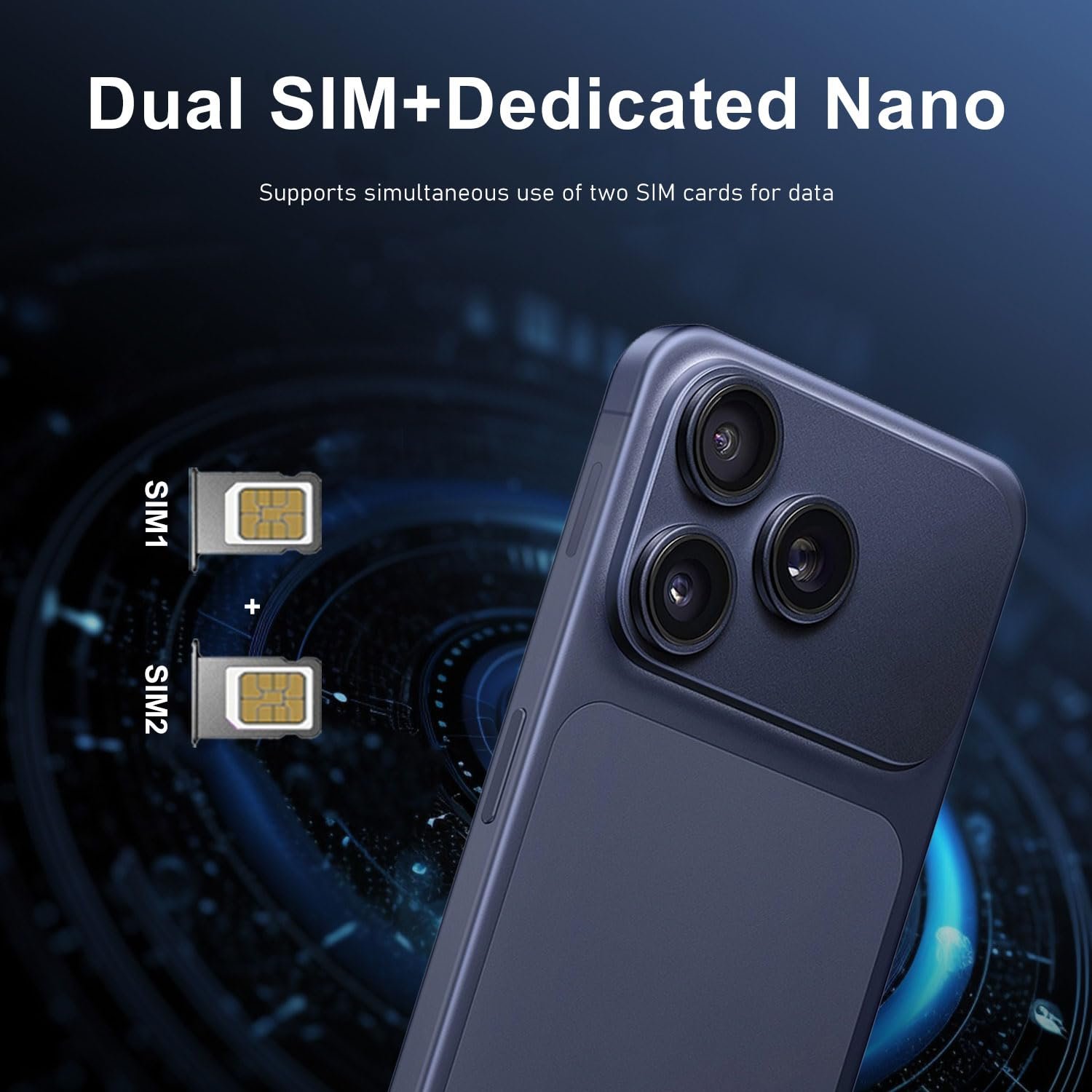 Смартфон 6.6 дюйма 2GB RAM 16GB ROM Dual SIM 3G Android 10.0 Black, фото №6