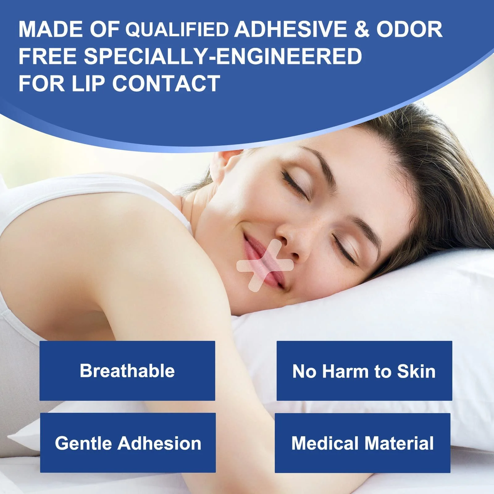 Смужки для сну Beres для зменшення дихання ротом, 120 шт. Миттєве полегшення від хропіння, фото №2 Смужки для сну Beres для зменшення дихання ротом, 120 шт. Миттєве полегшення від хропіння, фото №2