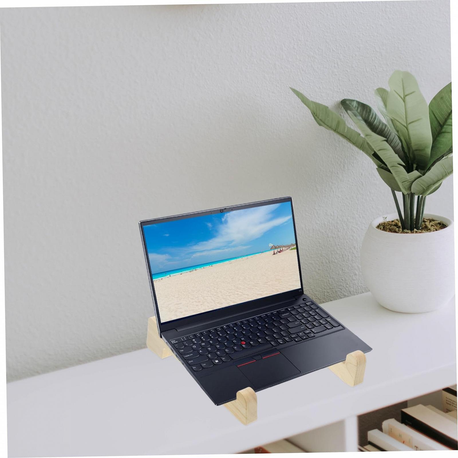 Підставка для ноутбука Деревʼяна Ергономічна Настільна Міцна Портативна (2 шт. в упаковці), фото №5