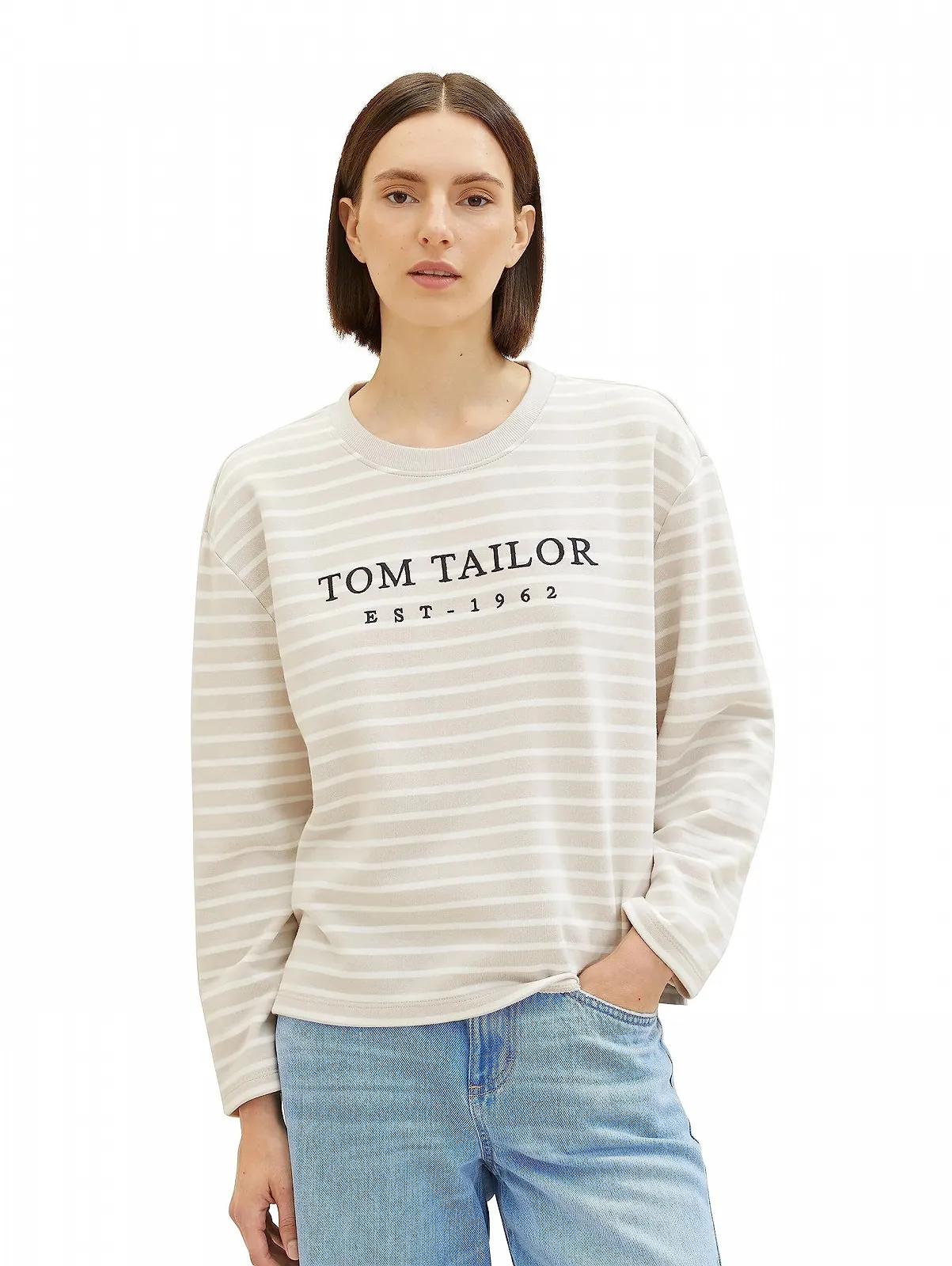 Жіноча Толстовка TOM TAILOR з смужками та принтом, фото №1