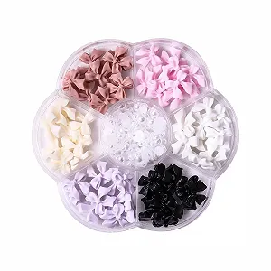 Набор для украшения ногтей Sanding, 3D Подвески-бантики, DIY украшения, Стразы для ногтей Разноцветный - Фото 1