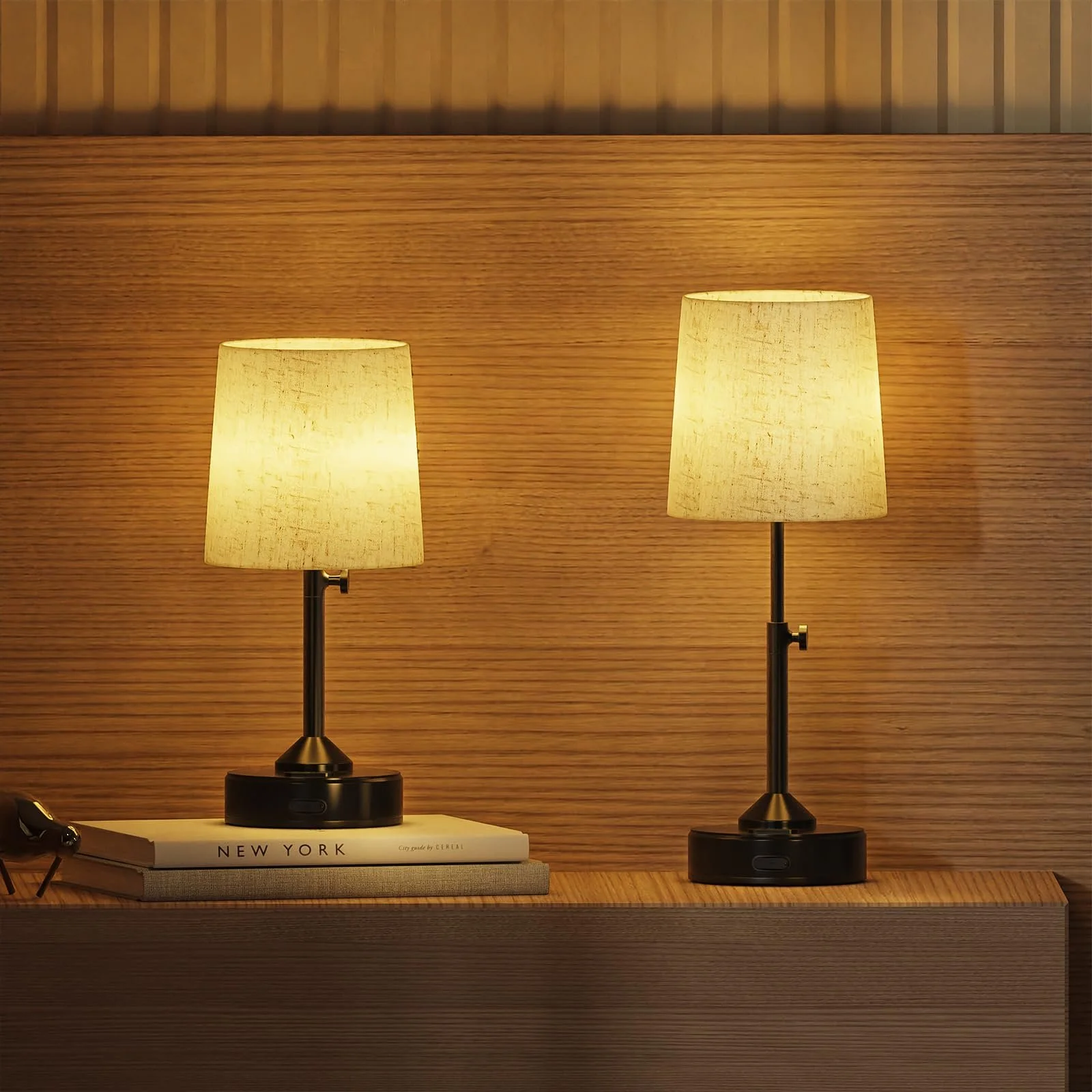 Настольная лампа Набор из 2 шт. Безпроводная Сенсорная Диммируемая Регулируемая по высоте На батарейках, фото №1