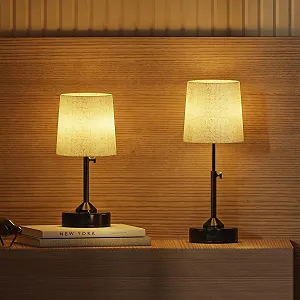 Настольная лампа Набор из 2 шт. Безпроводная Сенсорная Диммируемая Регулируемая по высоте На батарейках - Фото 1