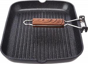 Сковорода-гриль WECOOK! Ecochef Titanium Stripe індукційна, 34 x 24 см, 5 шарів, Quantanium, кований алюміній 5 мм, ручка з нержавіючої сталі synthetic.ua - Фото 1