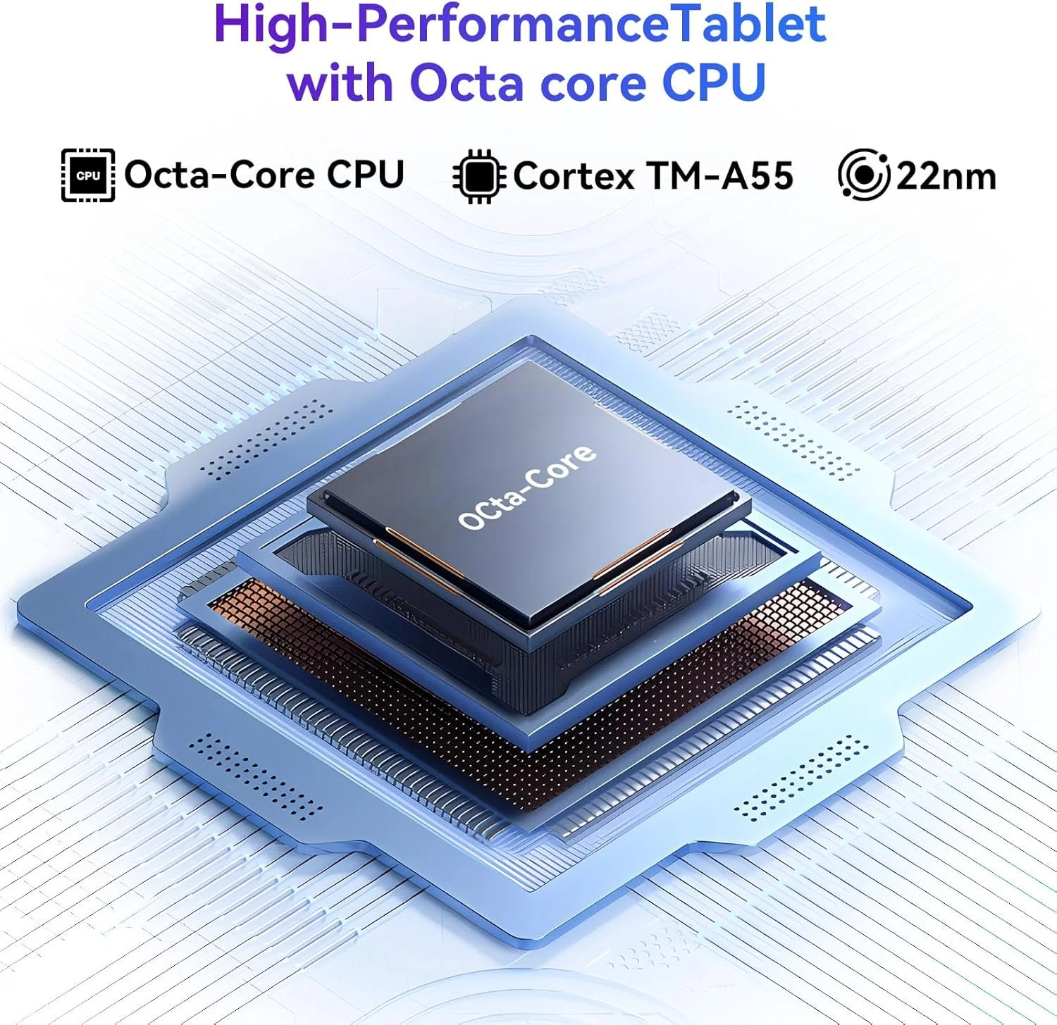 Планшет 10.1" Caxilysh A10 (3+7)/64Gb 4G 2-SIM 8 ядер Android 14 5000 mAh Чорний, фото №7