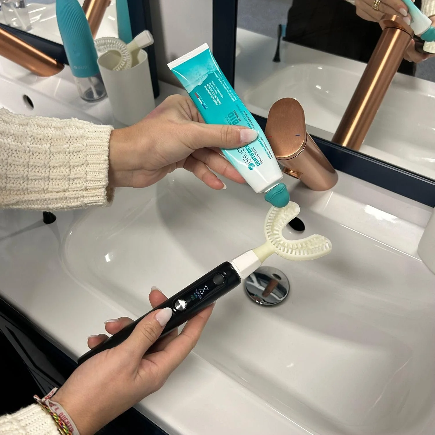 Электрическая звуковая зубная щетка Y-Brush Ultra автоматическая с отбеливанием 6 месяцев автономной работы для взрослых, фото №11