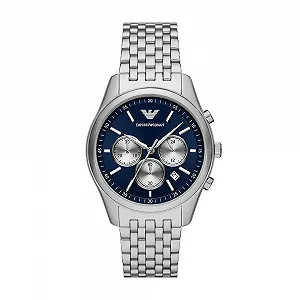 Годинник EMPORIO ARMANI чоловічий, кварцовий хронограф, корпус 41 мм, браслет з нержавіючої сталі або шкіряний - Фото 1