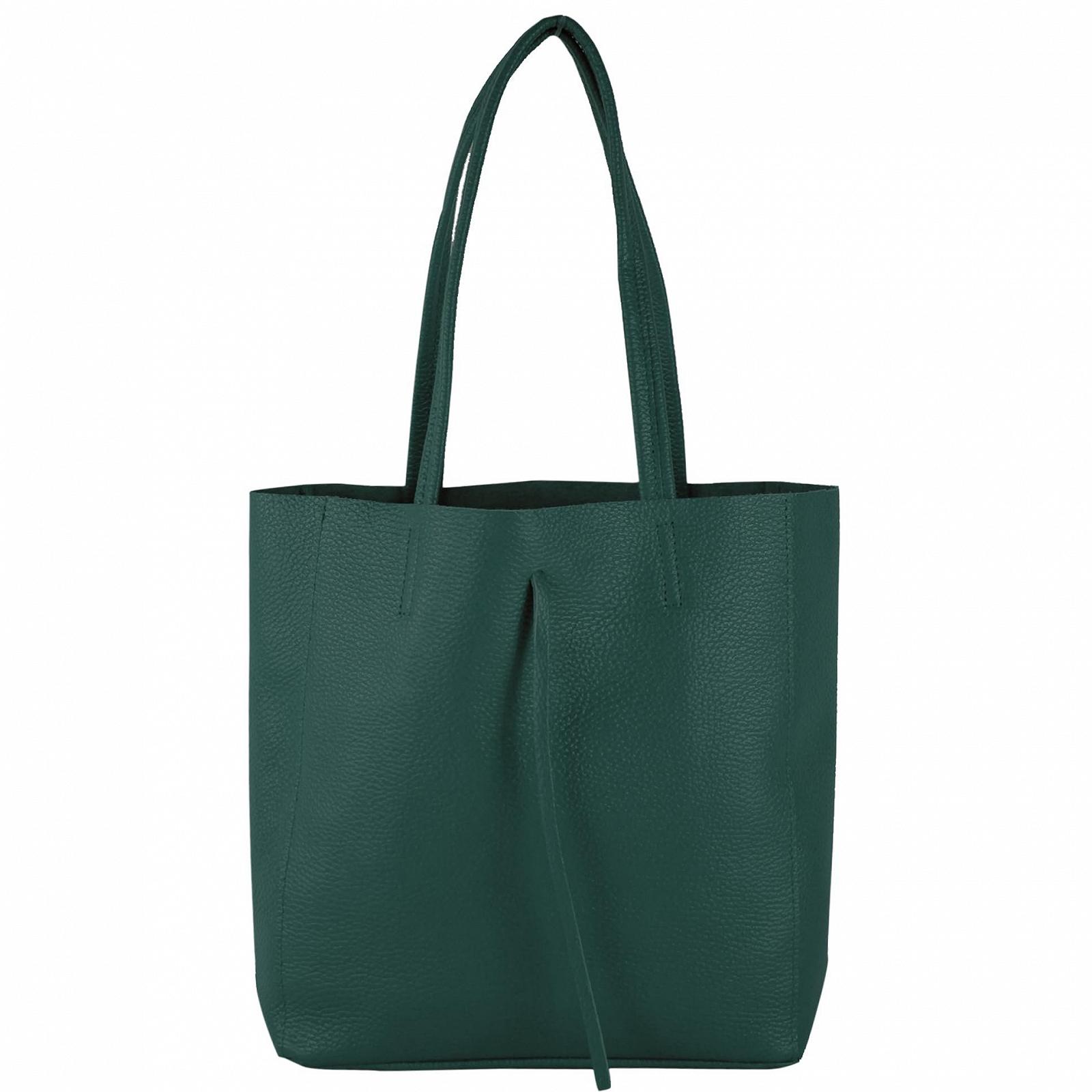 Сумка с ручками modamoda de - T253 из итальянской кожи с внутренним карманом, фото №1