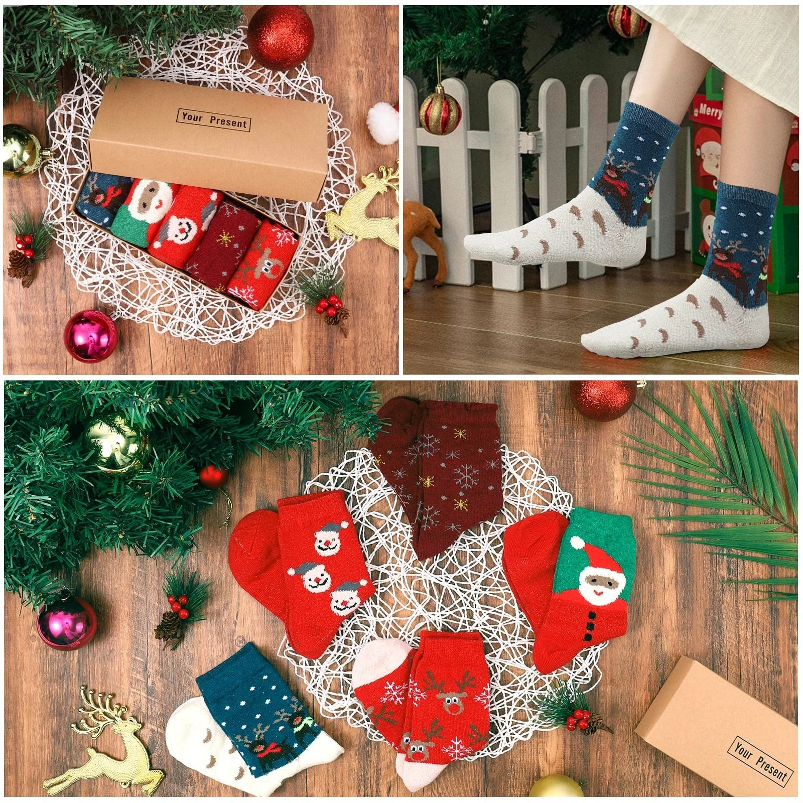 Рождественские носки Diealles Shine, 5 пар рождественских носков, хлопковые носки, женские, теплые рождественские носки для женщин и детей, 01, фото №6 Рождественские носки Diealles Shine, 5 пар рождественских носков, хлопковые носки, женские, теплые рождественские носки для женщин и детей, 01, фото №6