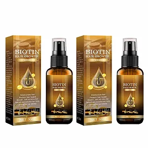 Спрей для роста волос Biotin для женщин и мужчин, против выпадения волос, способствует более густому, объемному и быстрому росту волос, 2 шт в упаковке - Фото 1