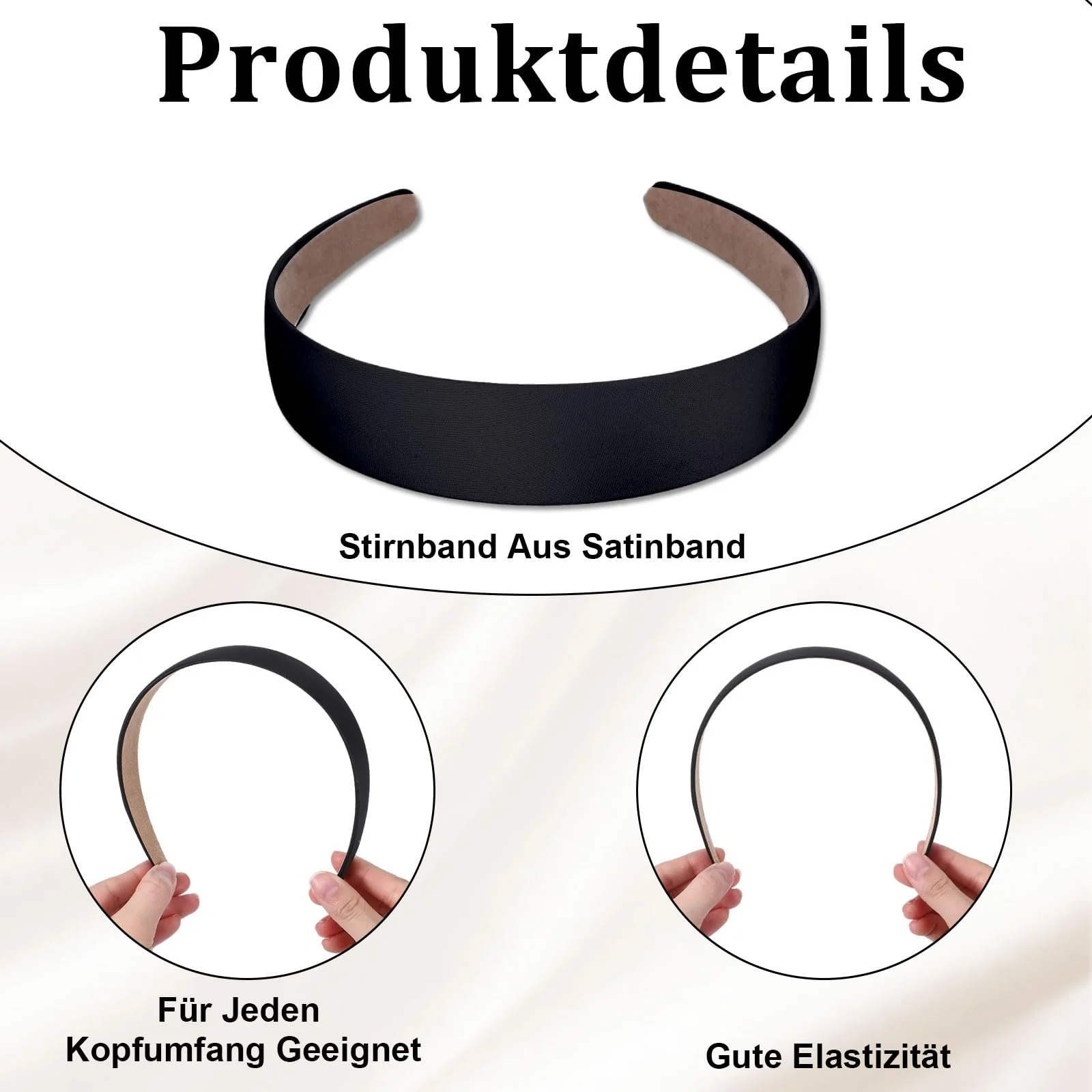 Обруч Тканевый Черный, фото №3