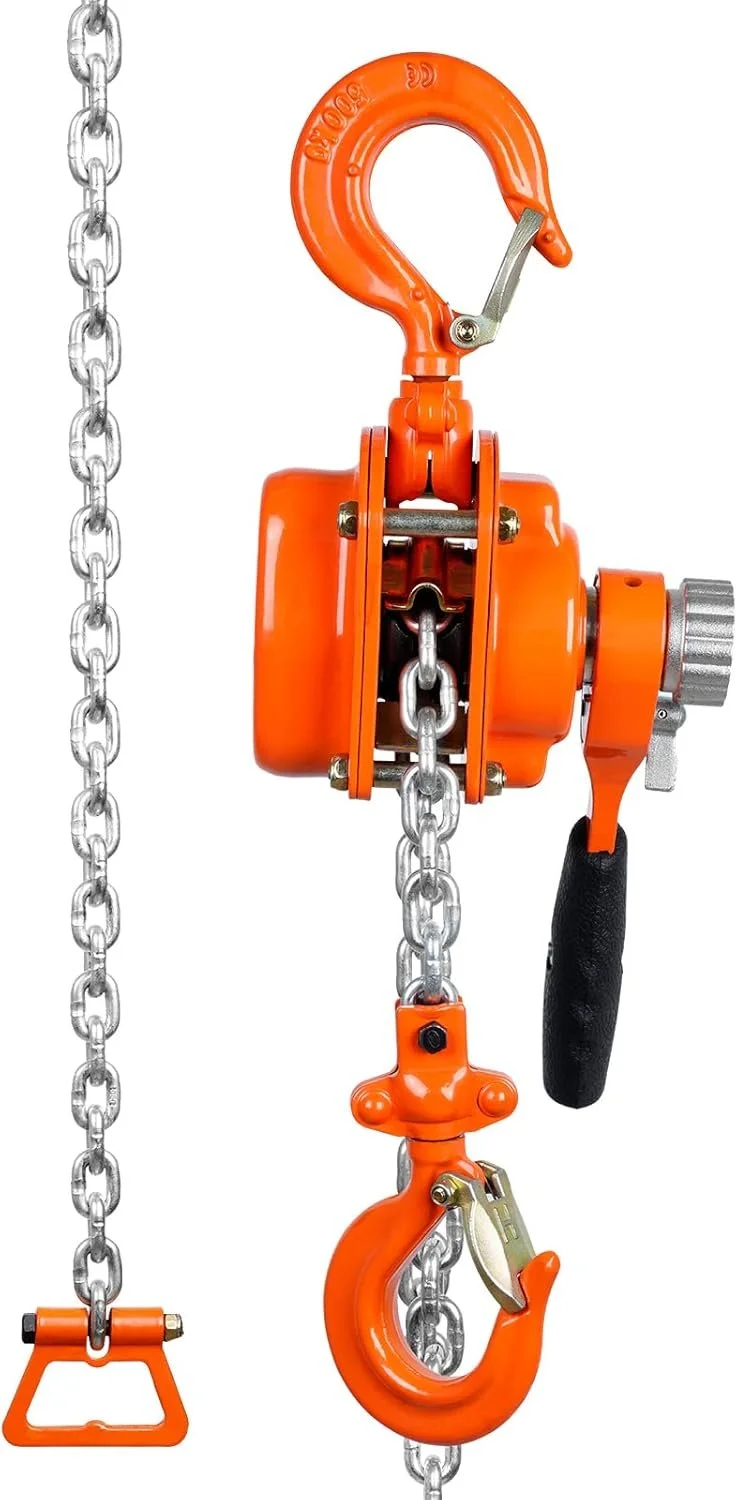 Ручний ланцюговий таль VEVOR HX0.5-3 / 0.5 т / 2.8 м / Помаранчевий, фото №4