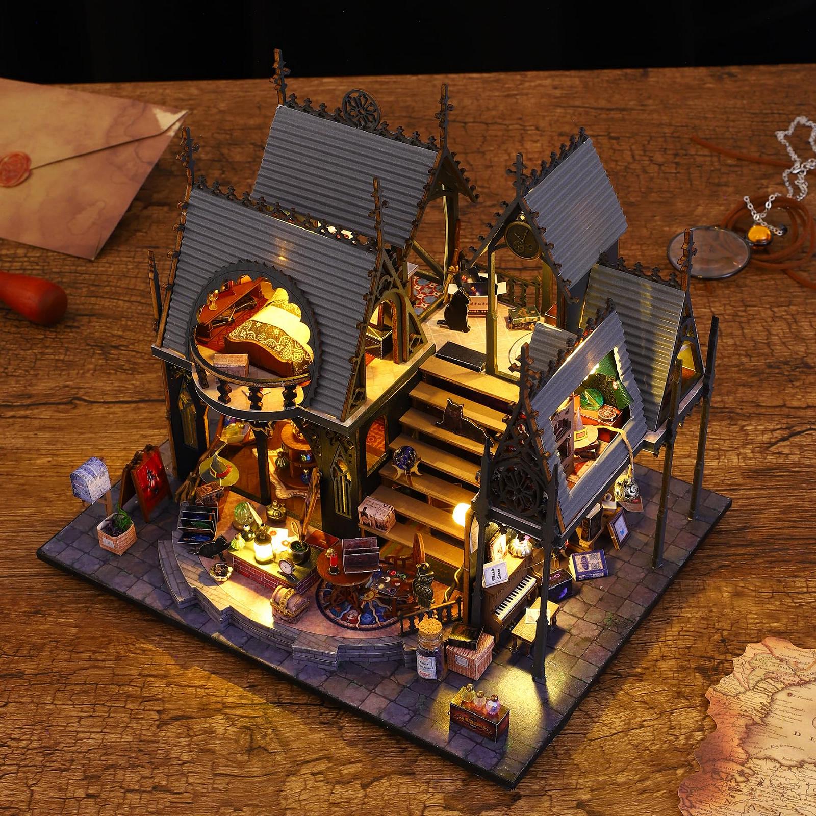 CUTEROOM DIY Кукольный дом Luna Magic House с LED подсветкой для взрослых, фото №3