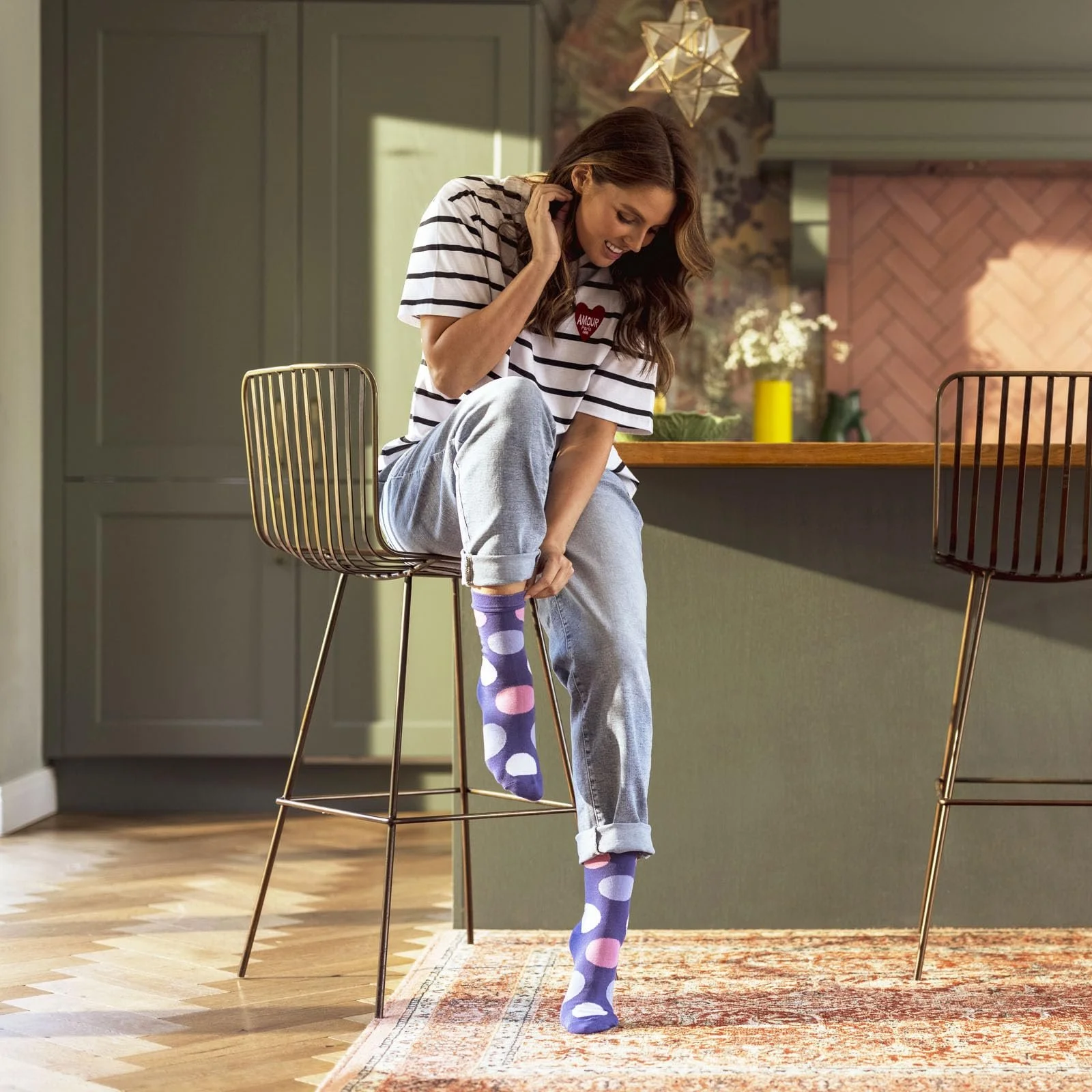 Жіночі шкарпетки Bamboo Spairs Stainy Яскраві та кольорові дизайни Розмір 37-42, фото №4