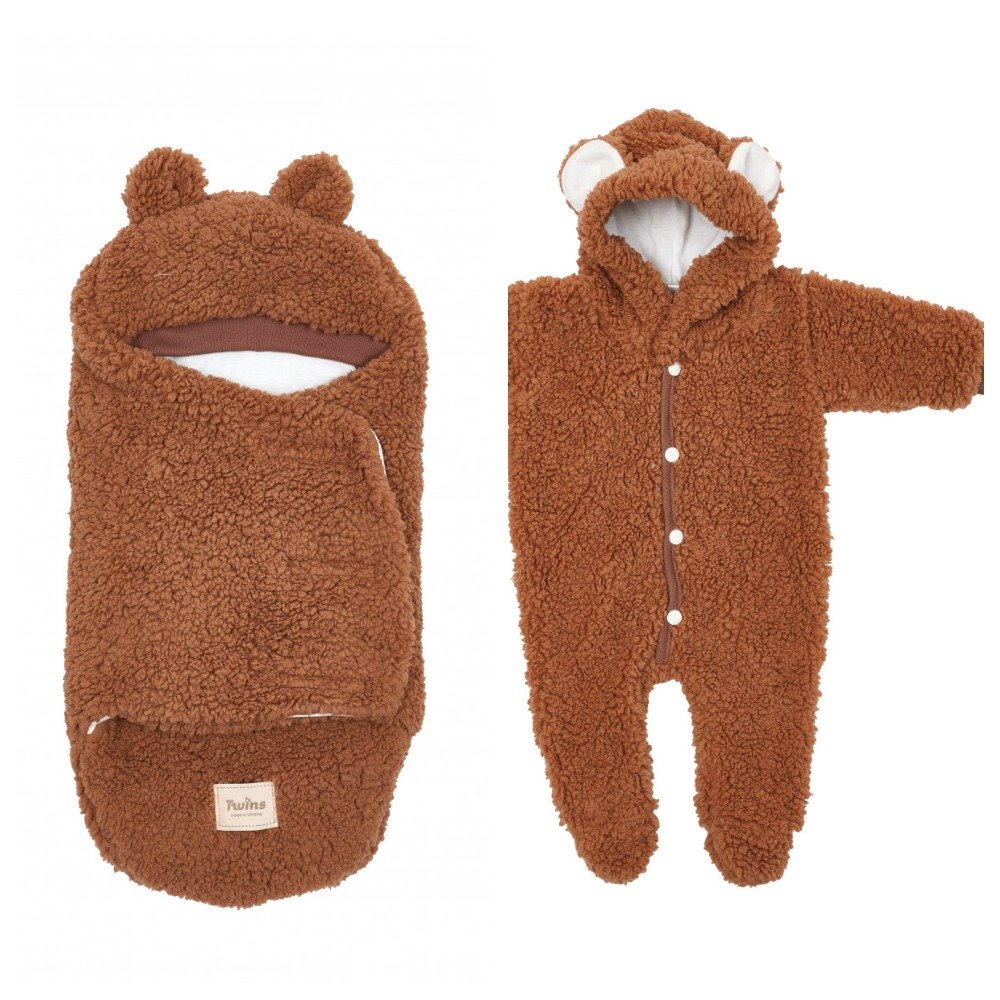 Комплект демісезоний для новонародженого Teddy коричневий, фото №1