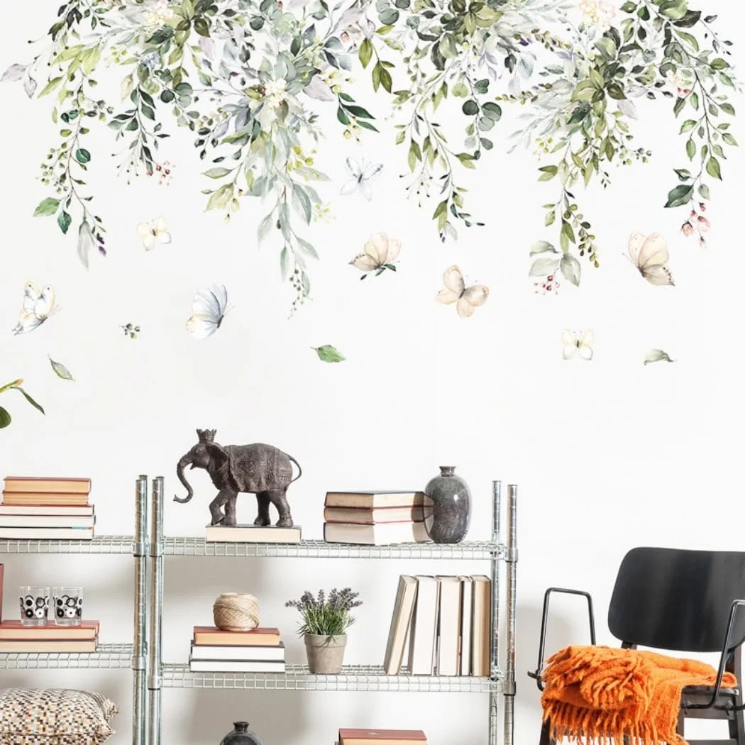 Наклейка на стену HGDESIGN Green Plant Leaves XXL (2 листа 30 x 90 см), фото №5