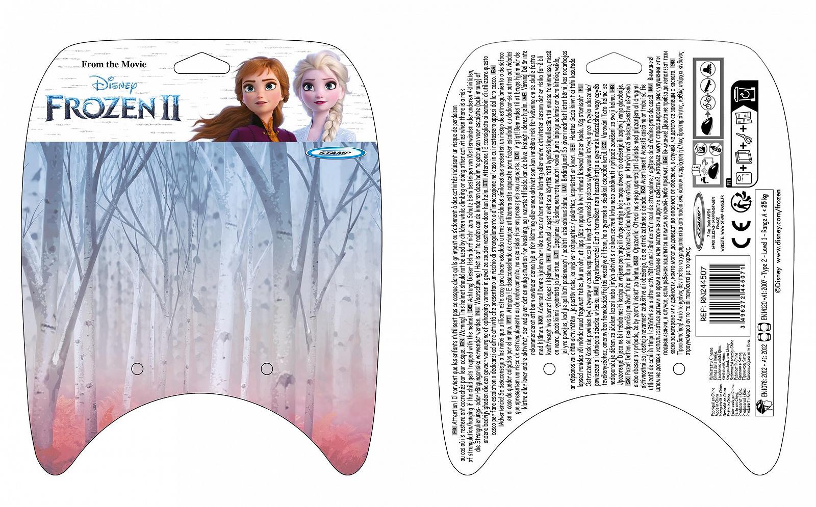Шлем Stamp Frozen 2 + защита локтей и коленей Stamp Girls', Синий, One Size EU, фото №6