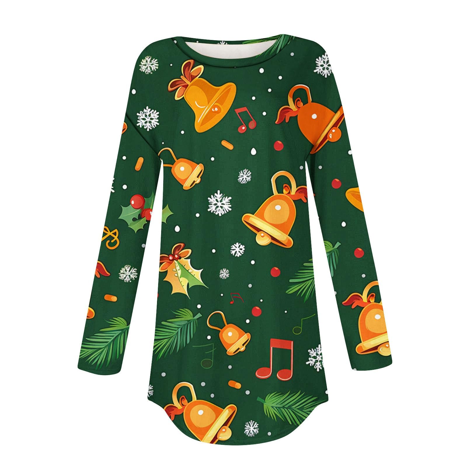 Жіночий Різдвяний Світшот Елегантний Круглий Виріз Довгий Рукав, фото №4 Жіночий Різдвяний Світшот Елегантний Круглий Виріз Довгий Рукав, фото №4