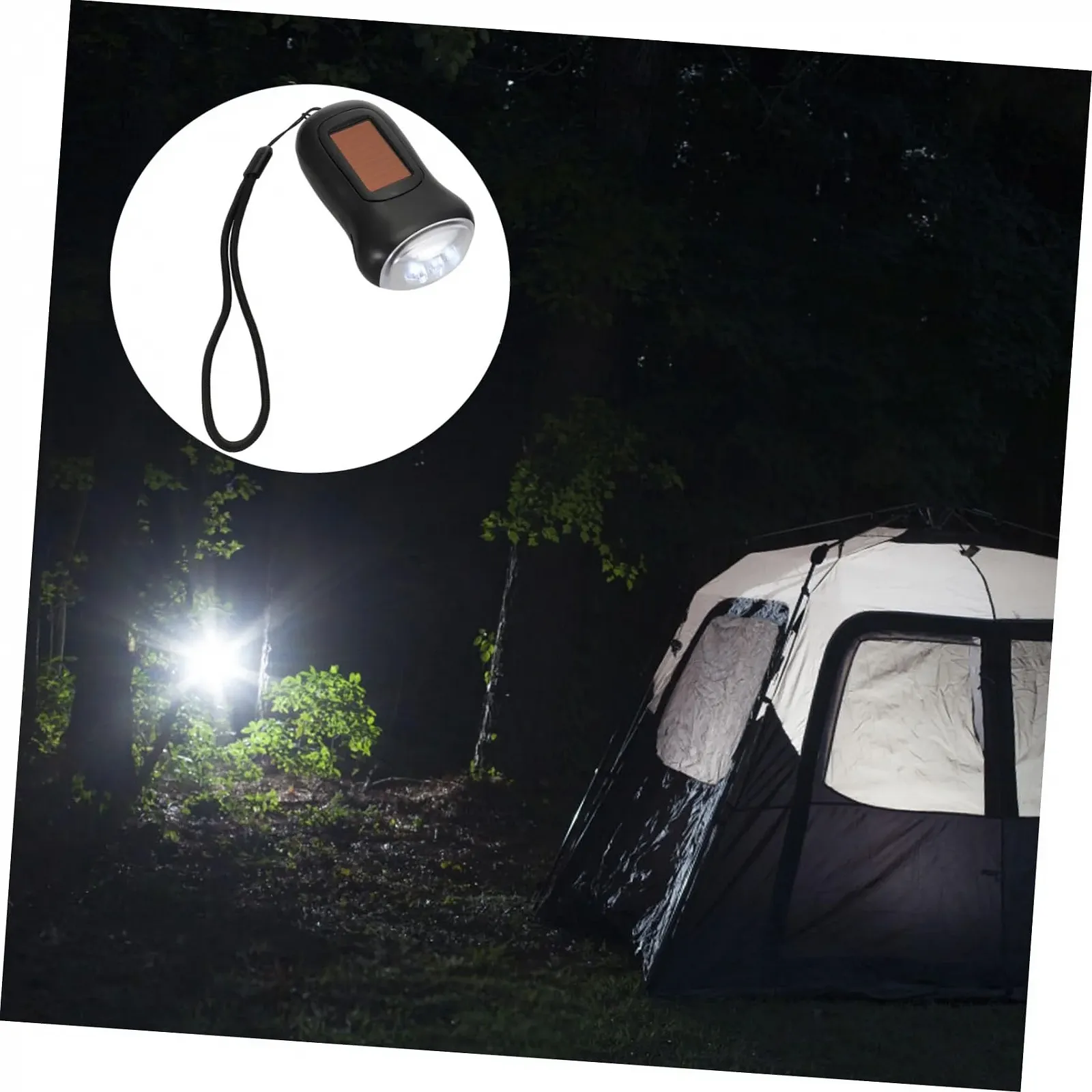 Ручний ліхтарик HEMOTON Міні ліхтарик з ручною рукояткою Сонячний для виживання для кемпінгу Піших прогулянок Домашнього використання, фото №2