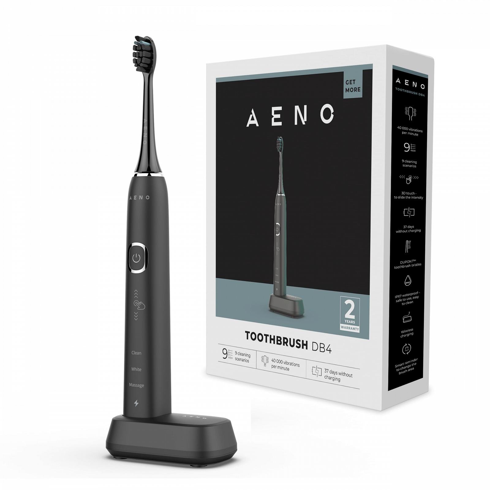 Звукова електрична зубна щітка AENO DB4 9 режимів 46 000 кол/хв, фото №1