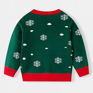 Пуловер для дівчинки з малюнками, що ідеально підходять для свят та сімейних зустрічей synthetic.ua - Фото 1