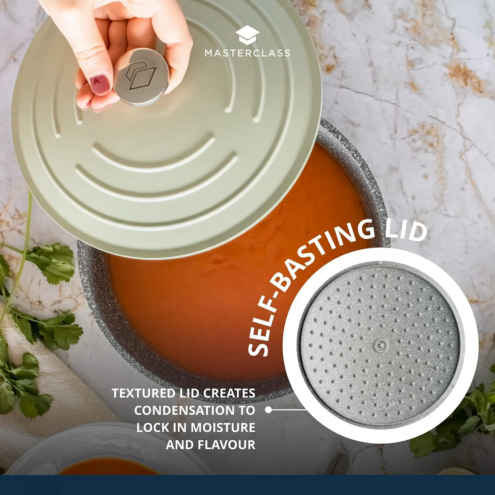 Каструля MasterClass Small литий алюміній 2.5 л 20 см М'ятна, фото №6 Каструля MasterClass Small литий алюміній 2.5 л 20 см М'ятна, фото №6