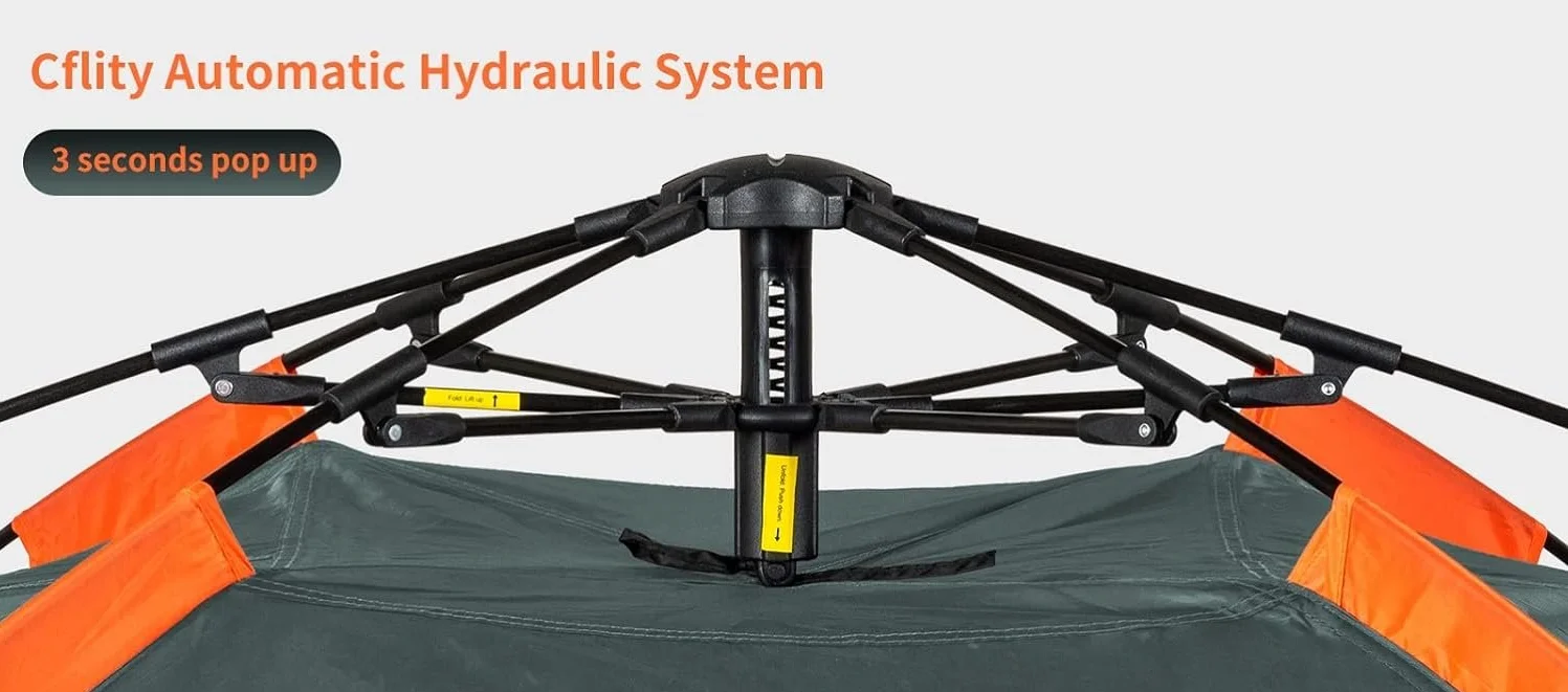 Розкладна палатка для кемпінгу Cflity Зелений, фото №5 Розкладна палатка для кемпінгу Cflity Зелений, фото №5