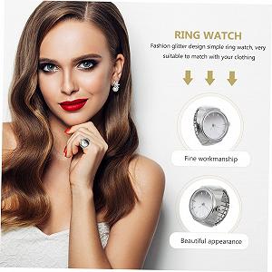 Кольцо-часы Кварцевые часы для женщин и мужчин Эластичный дизайн Стильные часы для пальца для разных случаев цена на synthetic.ua - Фото 1 Кольцо-часы Кварцевые часы для женщин и мужчин Эластичный дизайн Стильные часы для пальца для разных случаев synthetic.ua - Фото 1