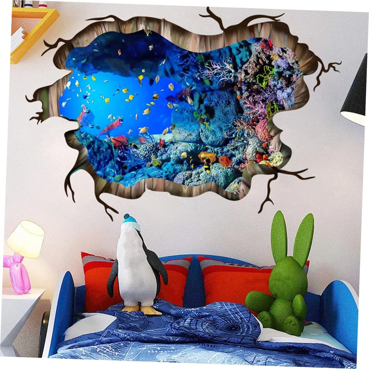 Наклейка на стену Veemoon Океан 3D Морские обитатели ПВХ Самоклеящаяся, фото №7 Наклейка на стену Veemoon Океан 3D Морские обитатели ПВХ Самоклеящаяся, фото №7