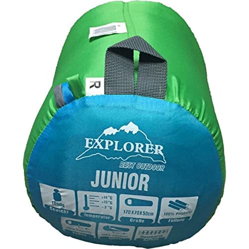 Спальный мешок Explorer Junior Детский Мумия 170 x 70 x 50 см Синий / Оранжевый, фото №6 Спальный мешок Explorer Junior Детский Мумия 170 x 70 x 50 см Синий / Оранжевый, фото №6