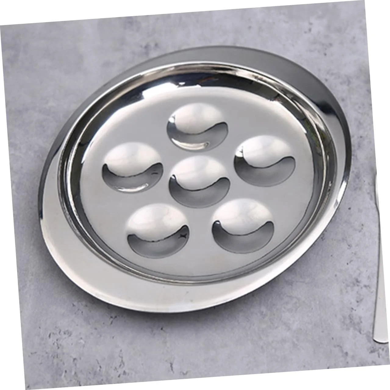 Набір форм для равликів та пташиних яєць із нержавіючої сталі 2 шт. із 6 відділеннями термостійкі для гриля та духовки, фото №4