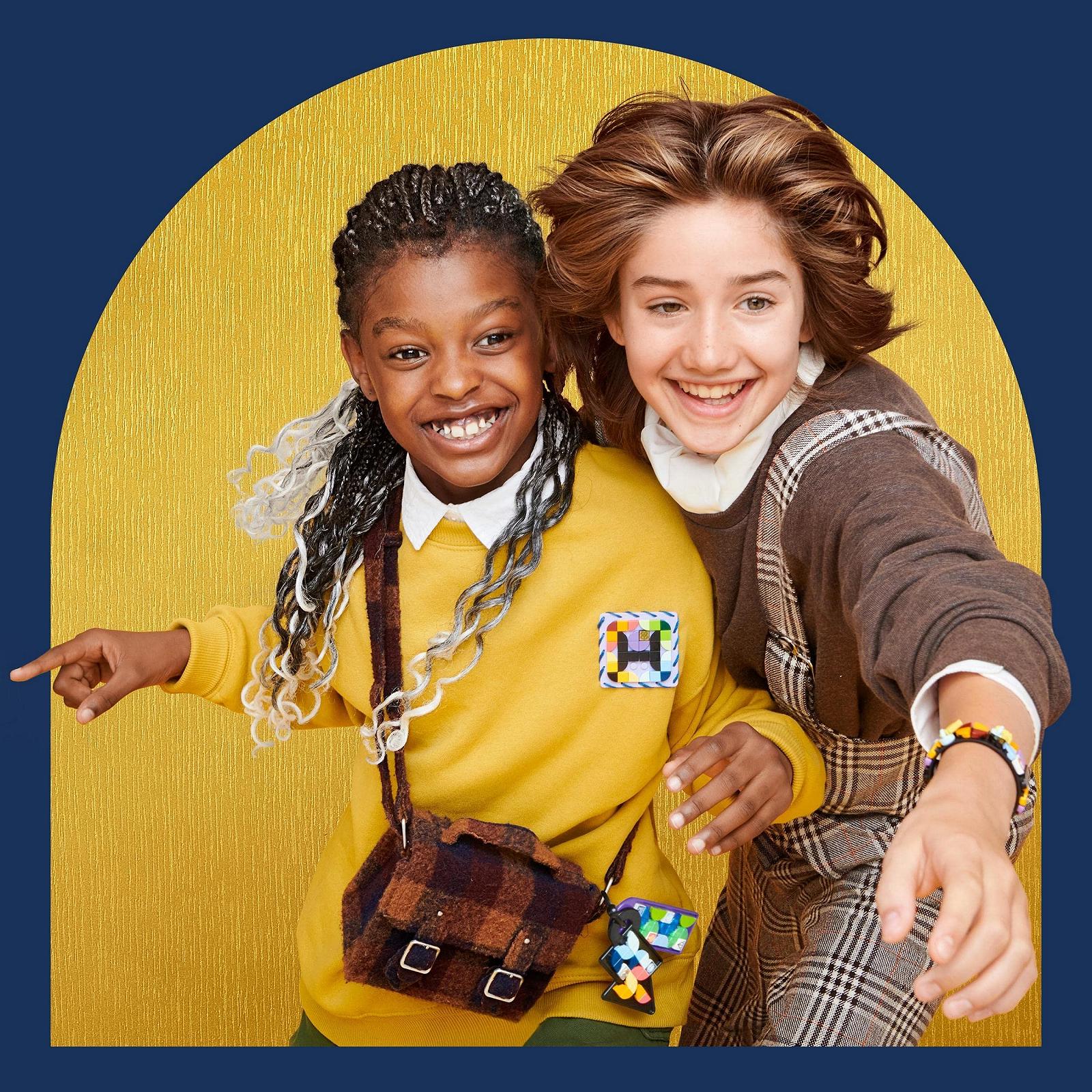 Набір аксесуарів LEGO DOTS 41808 Hogwarts Гаррі Поттер з браслетом, брелоком і нашивкою, набором для творчості для дітей, фото №6