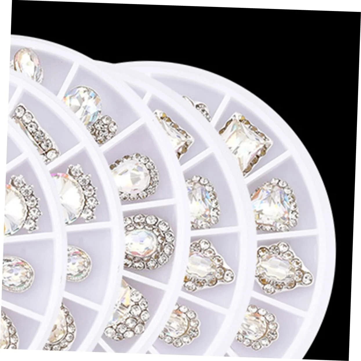 Набор для дизайна ногтей MAGICLULU, 2 коробки, инструменты для маникюра, стразы и блестки для ногтей, фото №4