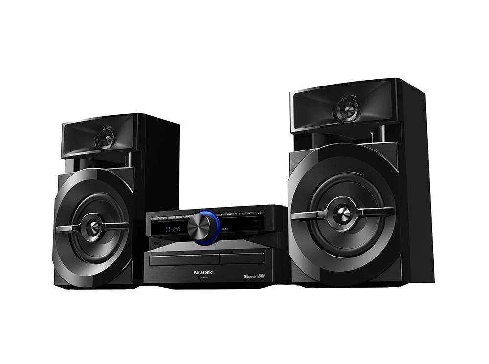 Минисистема Panasonic 300 Вт, 2-полосная акустика, низкочастотный динамик: 13 см, CD-проигрыватель, CD-R / RW, Bluetooth, USB, 30 FM / 15AM RDS, AUX, качество звука, FM / AM RDS радио синий, фото №3