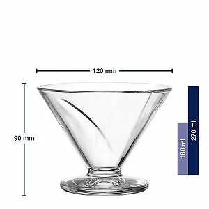 Миска LEONARDO HOME Cono Набор 4 шт. Прозрачный, высота 9 см synthetic.ua - Фото 1