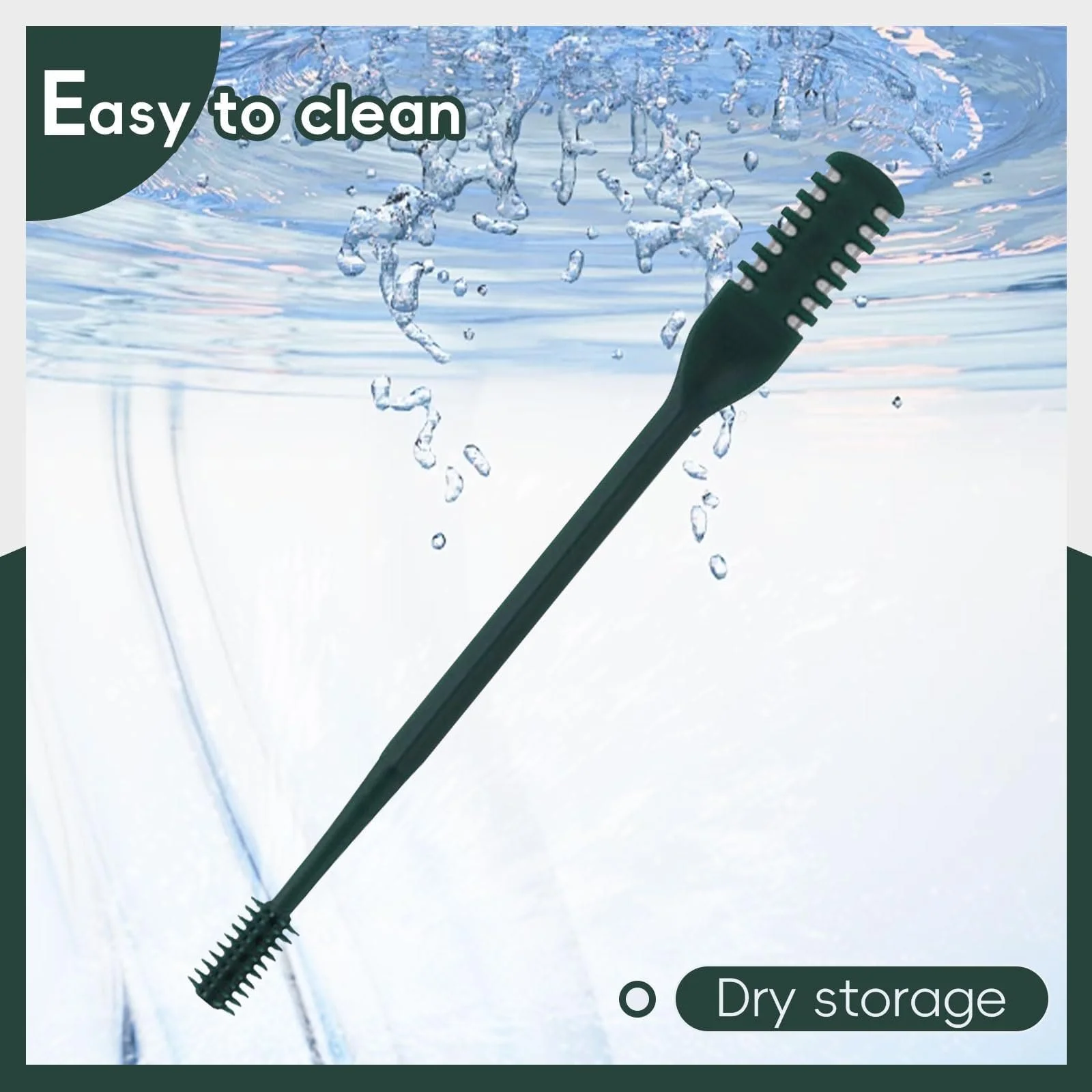 Тример для носа MMDOCO 2-в-1 2024 Ручний 360-градусний Зелений темний (3 штуки), фото №6