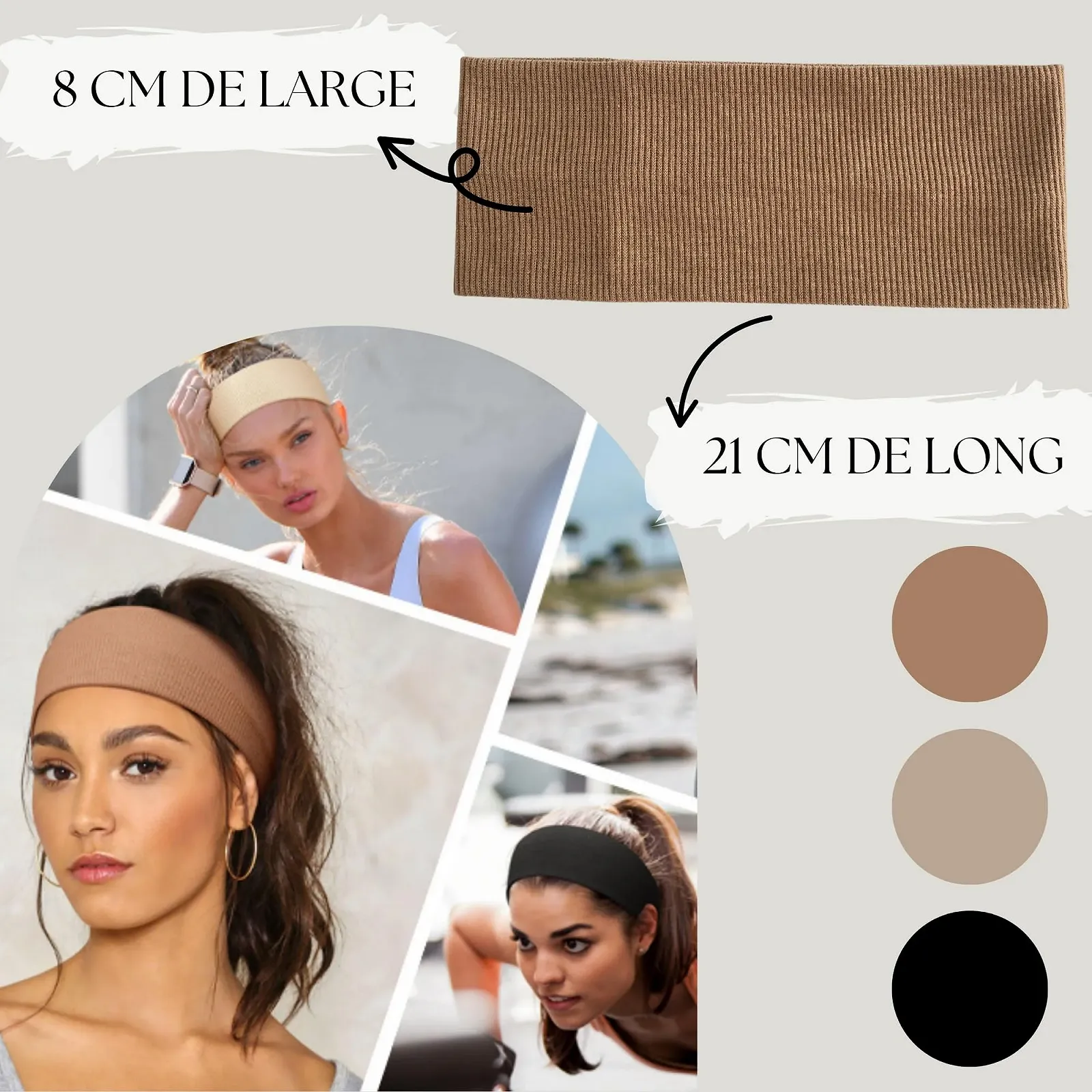 Пов'язка на голову Бавовняна 8 см, фото №3