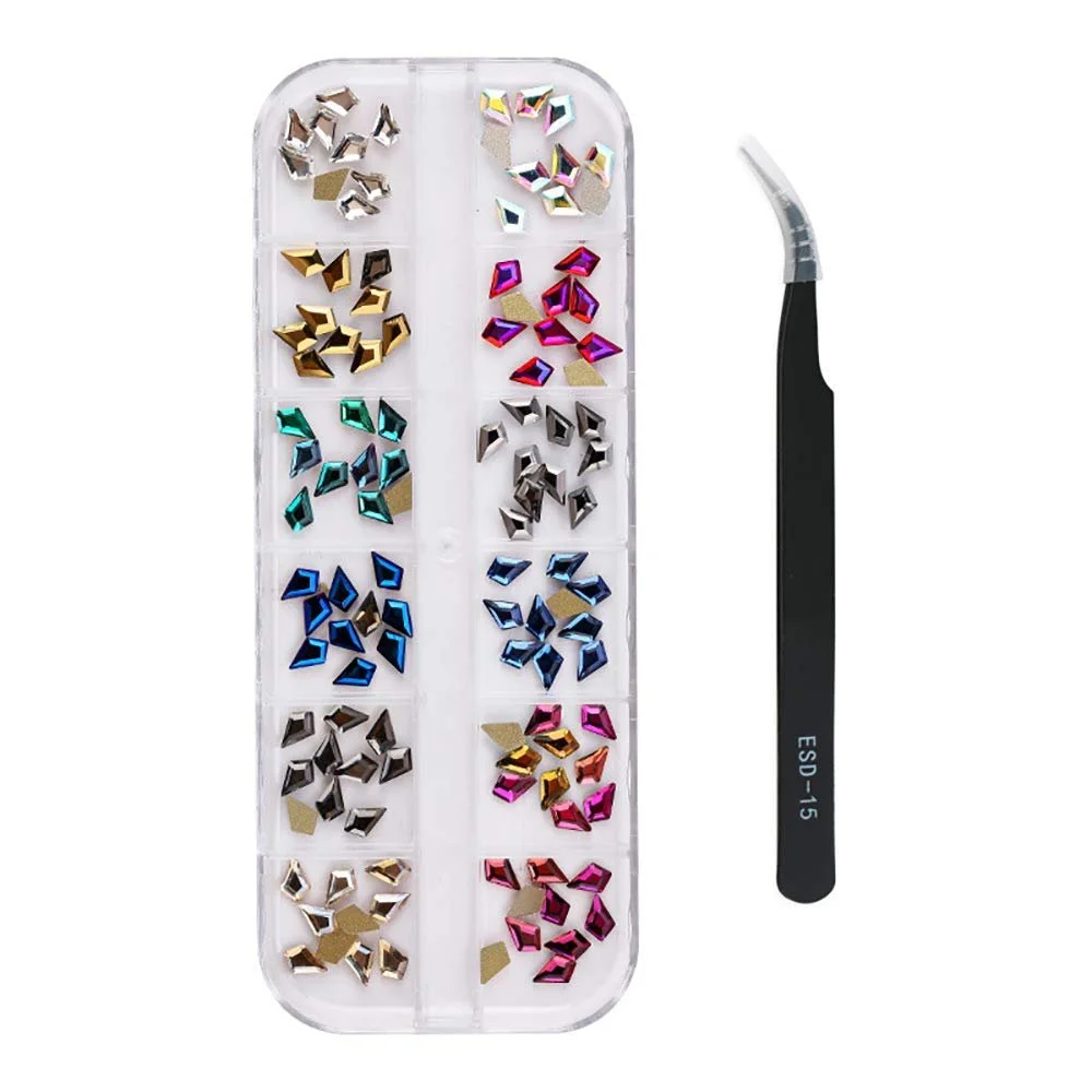 Стрази для нігтів нерівні Діамант Кришталь Мікс кольорів Блискучі, фото №1 Стрази для нігтів нерівні Діамант Кришталь Мікс кольорів Блискучі, фото №1