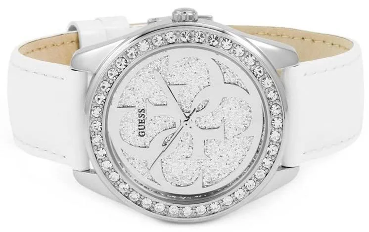 Женские аналоговые кварцевые часы GUESS W0627L4 с кожаным браслетом, фото №3